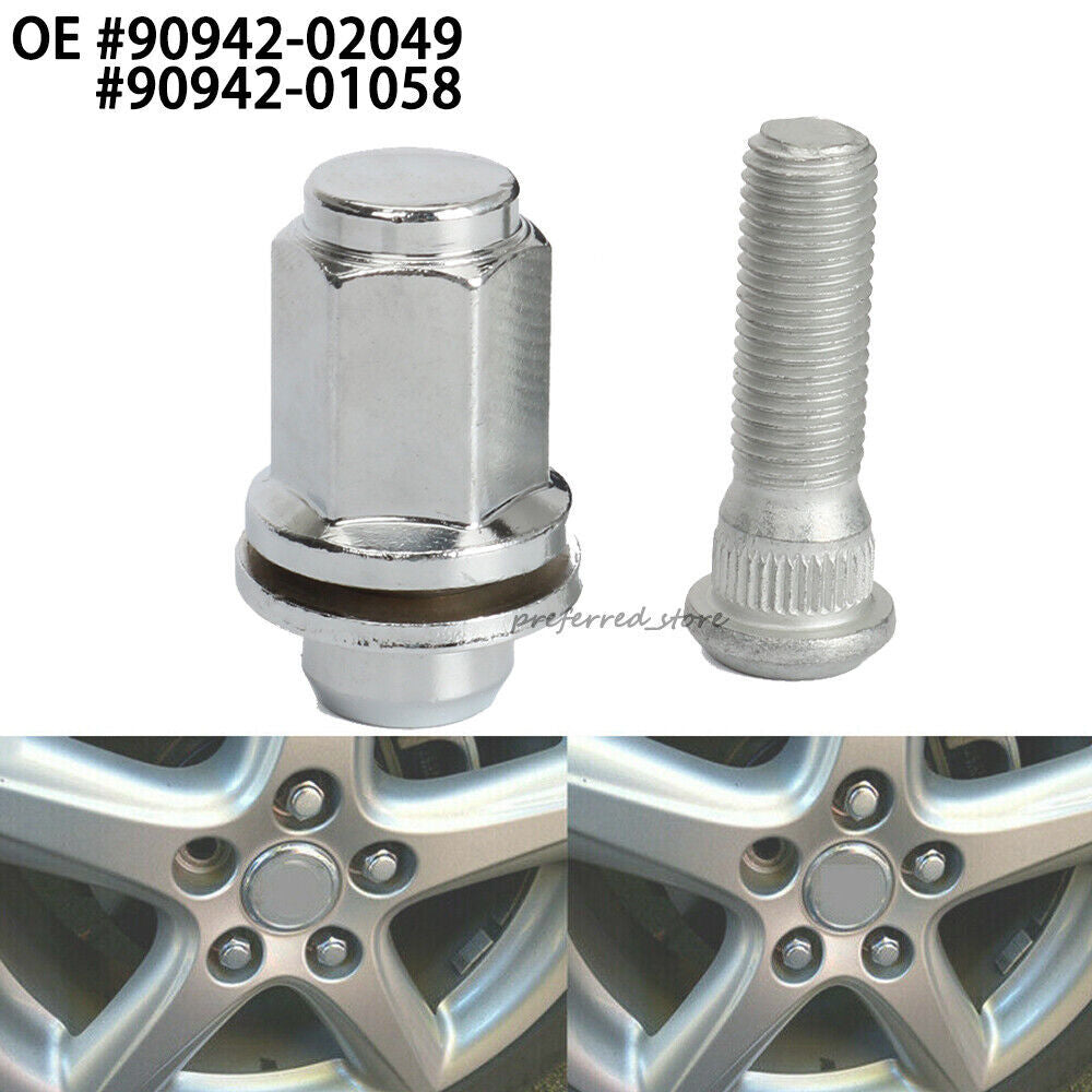 Wheel lug studs and lug nuts are suitable for 4Runner, for Avalon , for Camry , for Corolla , and for Lexus models. (90942-02049-) v