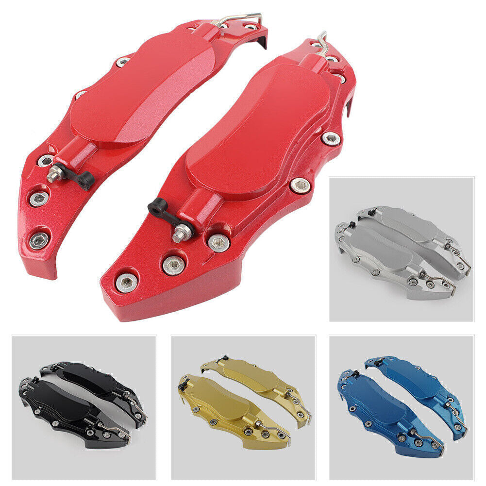 2x Car 3D Metal Brake Caliper Covers Universal Front & Rear Large colorful Q
