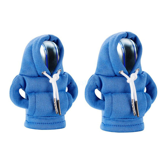 2PC Car Gear Shift Cover for Mini Hoodie Car Gear Shift Knob Cover Shirt Blue Shift Q