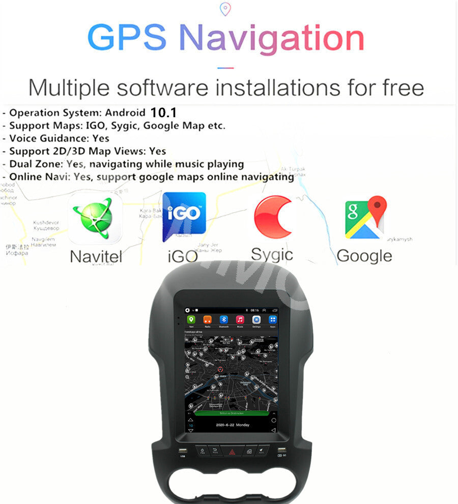 Fit for Ford Ranger 2011-2015 Android Car Radio Bluetooth Multimedia Player GPS