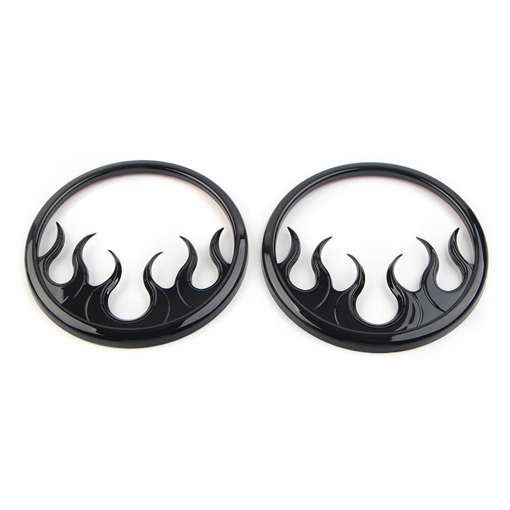 Black Front Speaker Grill Accent Trim Cover for Harley Electra Glide 2014-2022 Q