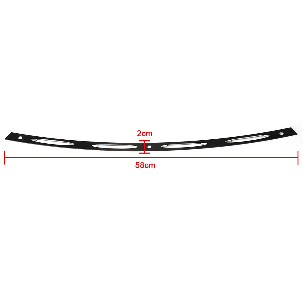 4 Slotted Motorcycle Batwing Refrigerant Windshield Trim in Black for Harley-Davidson Touring