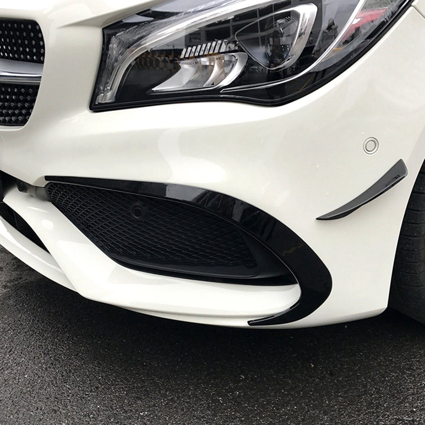 Front Bumper Side Canards Fin Cover Trims for Benz CLA CLA200 220 250 2016-2019 Q