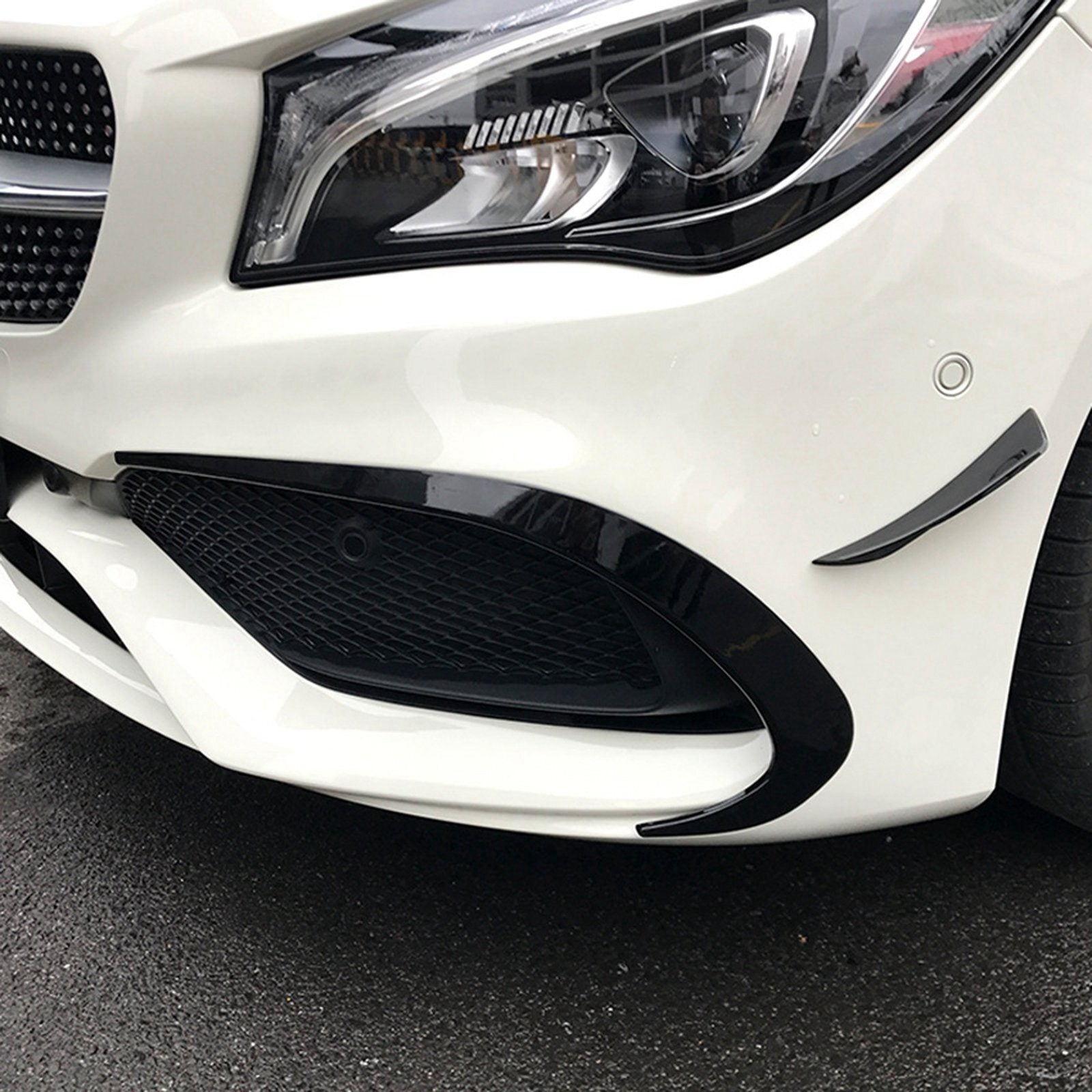 Front Bumper Side Canards Fin Cover Trims for Benz CLA CLA200 220 250 2016-2019 Q