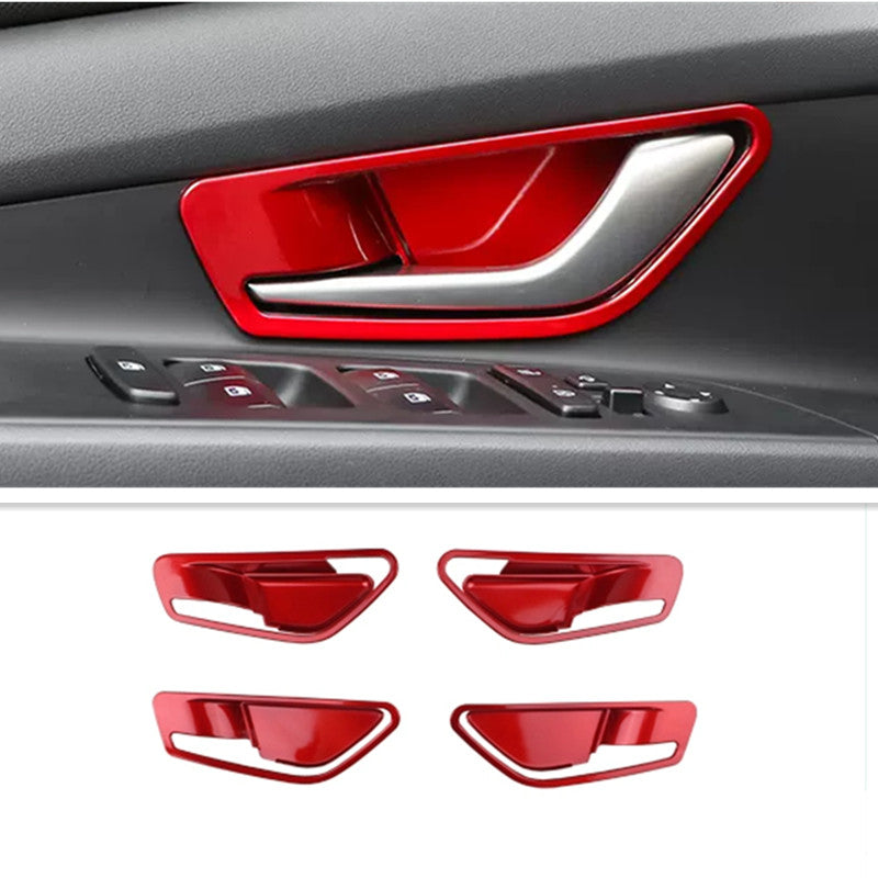 for Hyundai for Elantra 2021-2023 Bright red Inner Door Handle Bowl Cover Trim 4pcs v