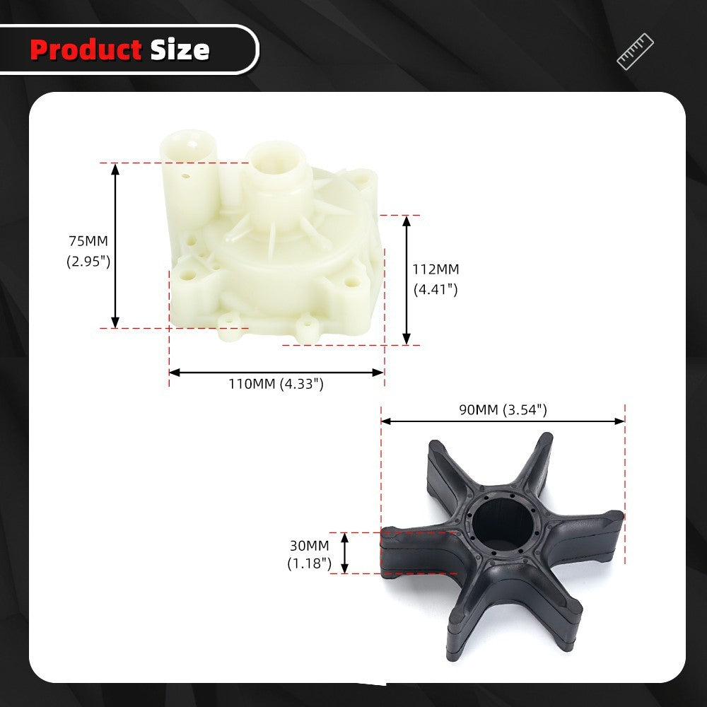 68V-W0078-00-00 Water Pump Impeller Kit for Yamaha Outboard 75 90 115 130 HP