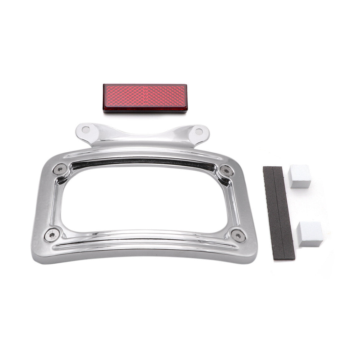 Chrome Rear Curved License Plate Frame Bracket for Harley Road Glide FLTRX 10-14 Q