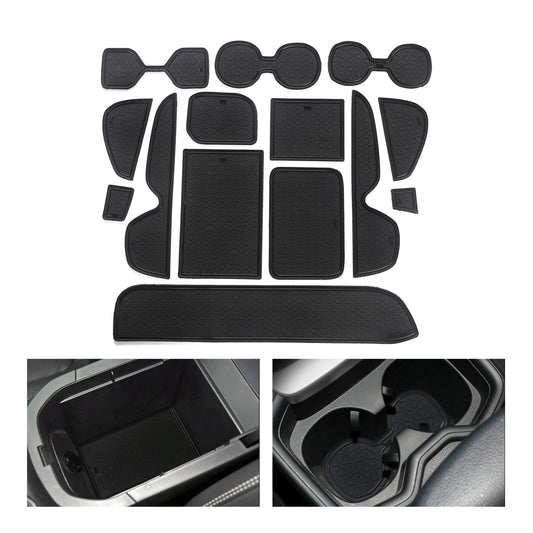 Gate Slot Cup Pad for Toyota RAV4 2019 ~ 2022 XA50 Accessories Door Mat BLACK