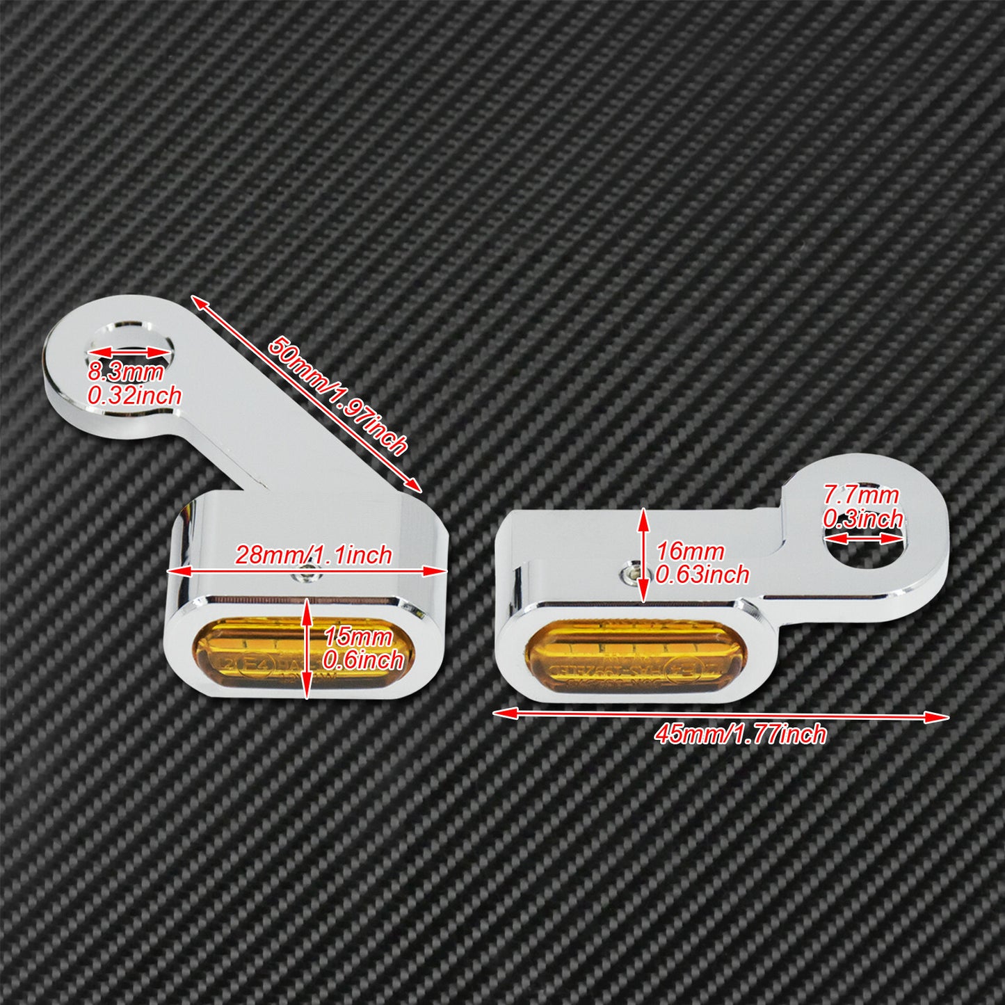 2Pc Brake Clutch LED Turn Signal Indicator Running Light Fit For Sportster 04-20 Q