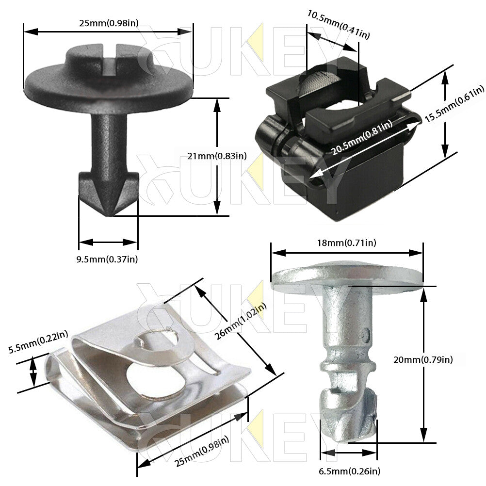 Engine Undertray  Underbody Shield Clips  Fasteners Kit for Audi A3, for A4 , A6,A8