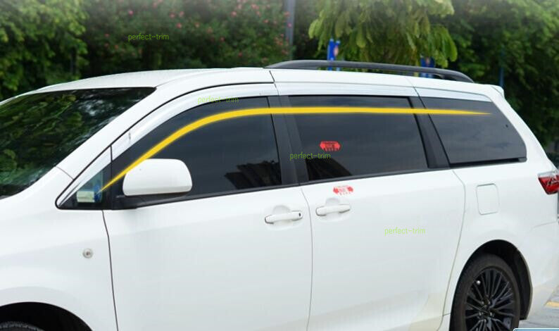 2011-2020 for Sienna Chrome Window Visor Vent Shades Sun Rain Guard 8PC G n
