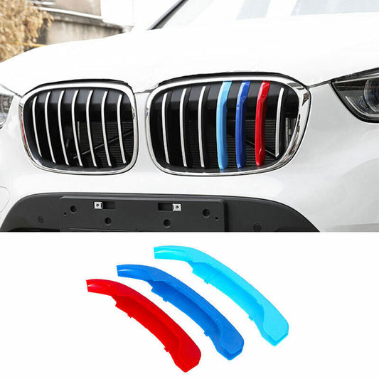 for BMW X1 F48 2016-19 ABS 3-Colors Front Grille Grill Inserts Ring Cover Trims