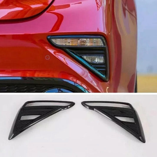 Carbon Fiber Rear Fog Light Mould Cover Trims fit for Kia Forte 19-21 Accessory AT