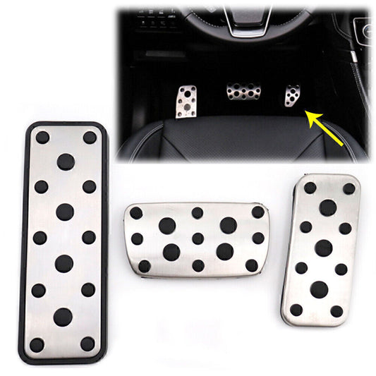 3X Car Foot Gas Brake Pedals Cover Kit Fit for Subaru Legacy Outback Fitester 03-05