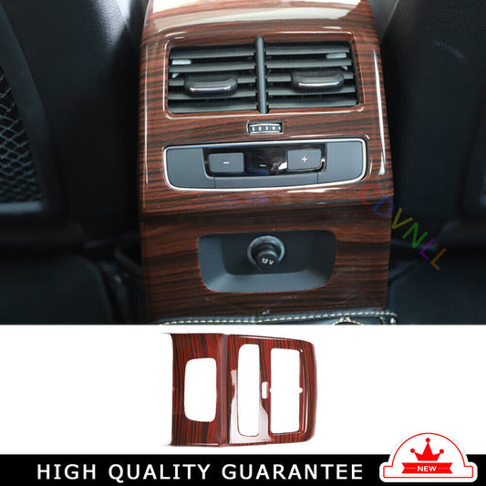 Car Inner Rear Air Outlet Vent Frame Trim 1PCS Fit for Audi A5 17-2019 Red Wood