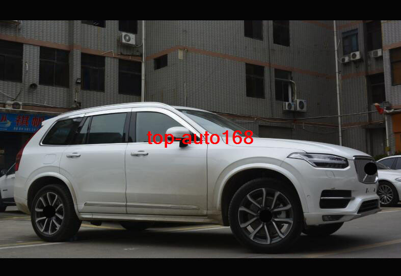 for Volvo XC90 2015-2024 Chrome Window Wind Visors Sun Rain Guard Vent Deflector