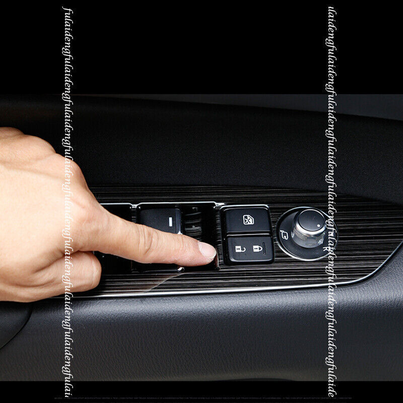 for Mazda CX-5 2017-2024 Black Brushed Window Lift Switch Panel Cover Decor Trim