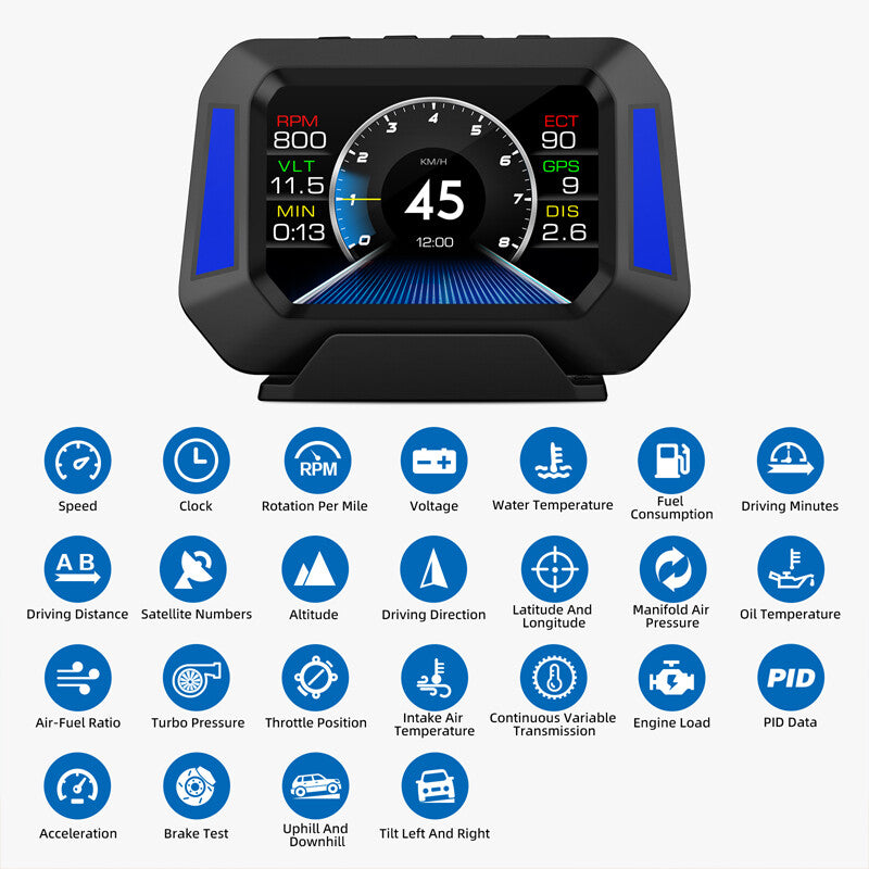 3.5-inch HUD Head-Up Display (OBD) Automotive Digital Car Display Speed Projector Performance - n