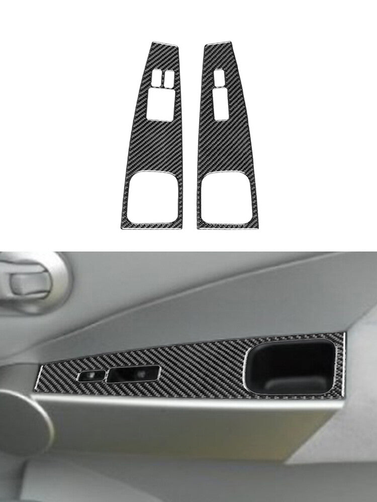 Red Carbon Fiber Door Panel Decotative Cover Trim For Tundra 2014-2018 v