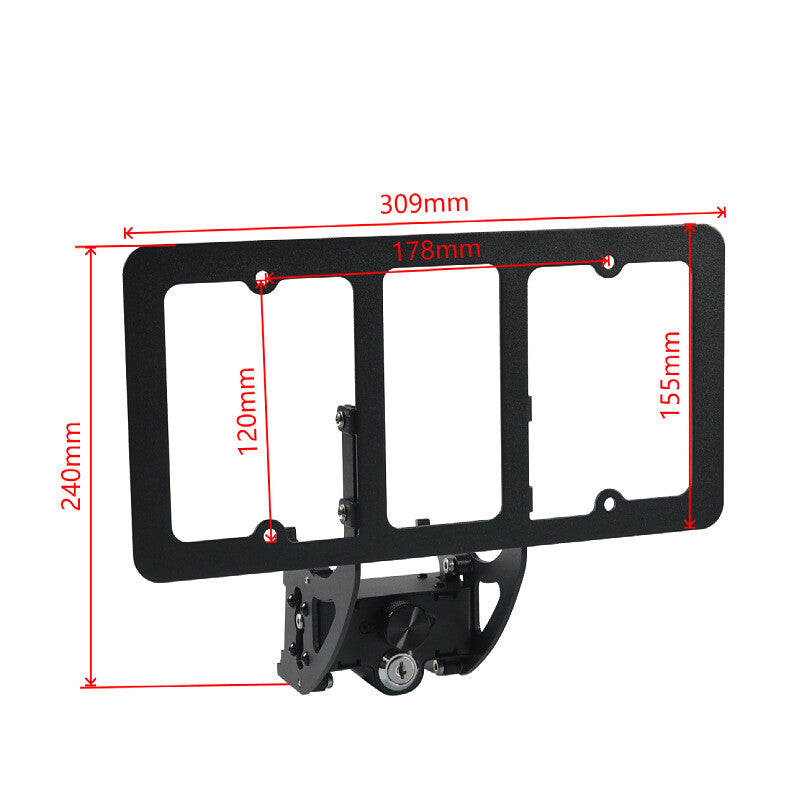 Car anti-theft license plate frame with lock, compatible with Model 3 Y- n