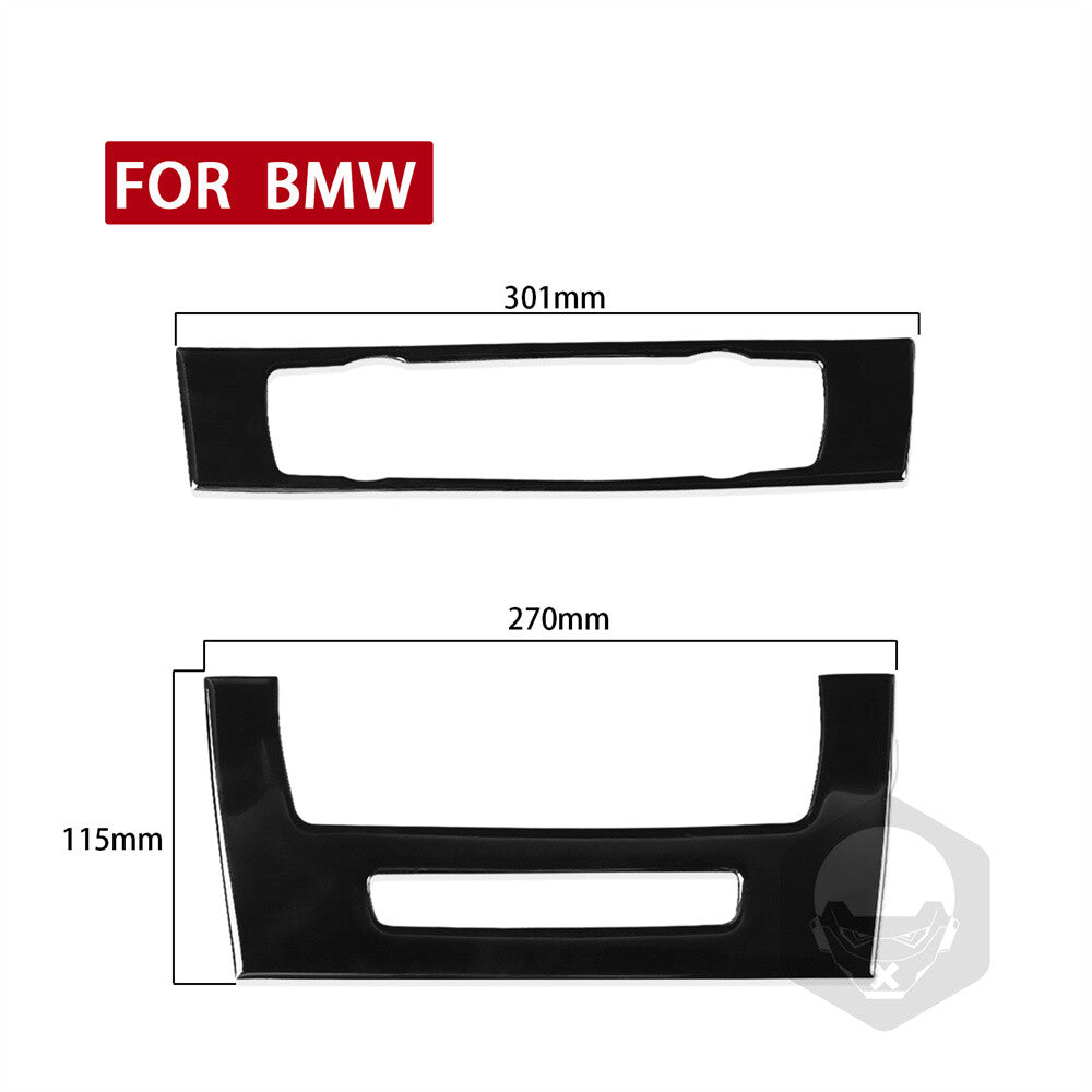 Black Console Air Conditioner AC CD Panel Trim for BMW 3 Series E90 E92 2005-12