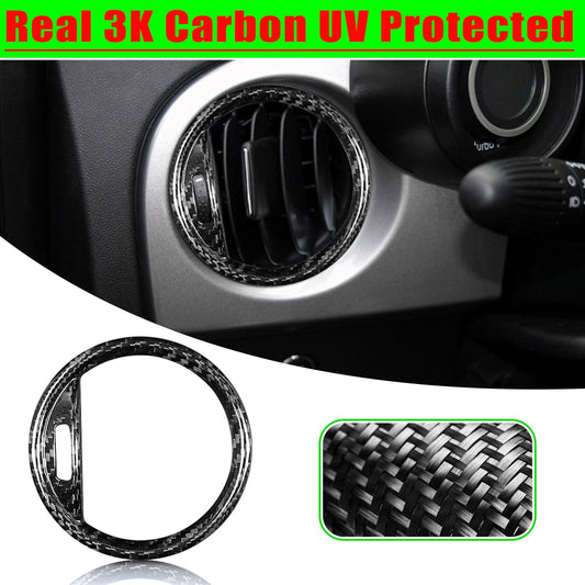 for Fiat 500 15-20 Dashboard Air Vent Outlet Cover Trim Accessories Carbon Fiber Q