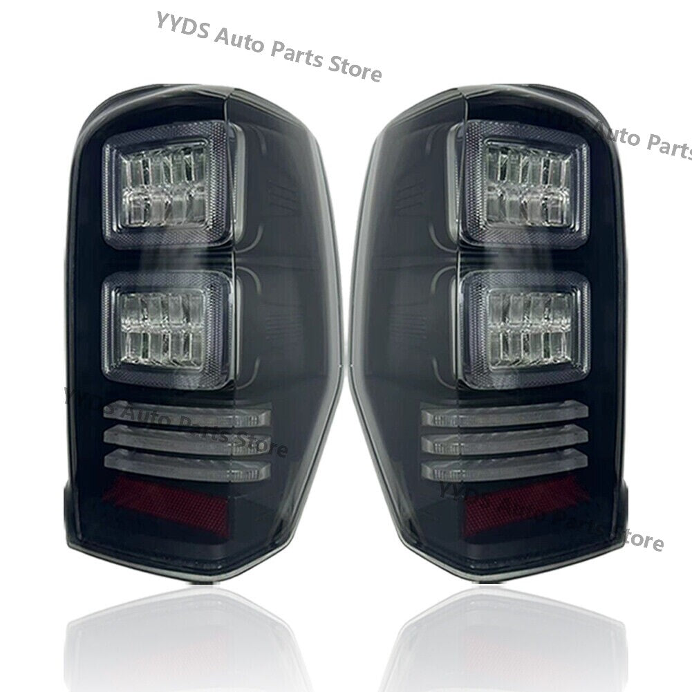 1 Pair Black Trim LED Tail Light Lamp for Mitsubishi L200 Triton 2019-2024