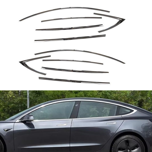 For 20-24 for Model Y Chrome Window Moulding Strip Weatherstrip Pillar Trim B n