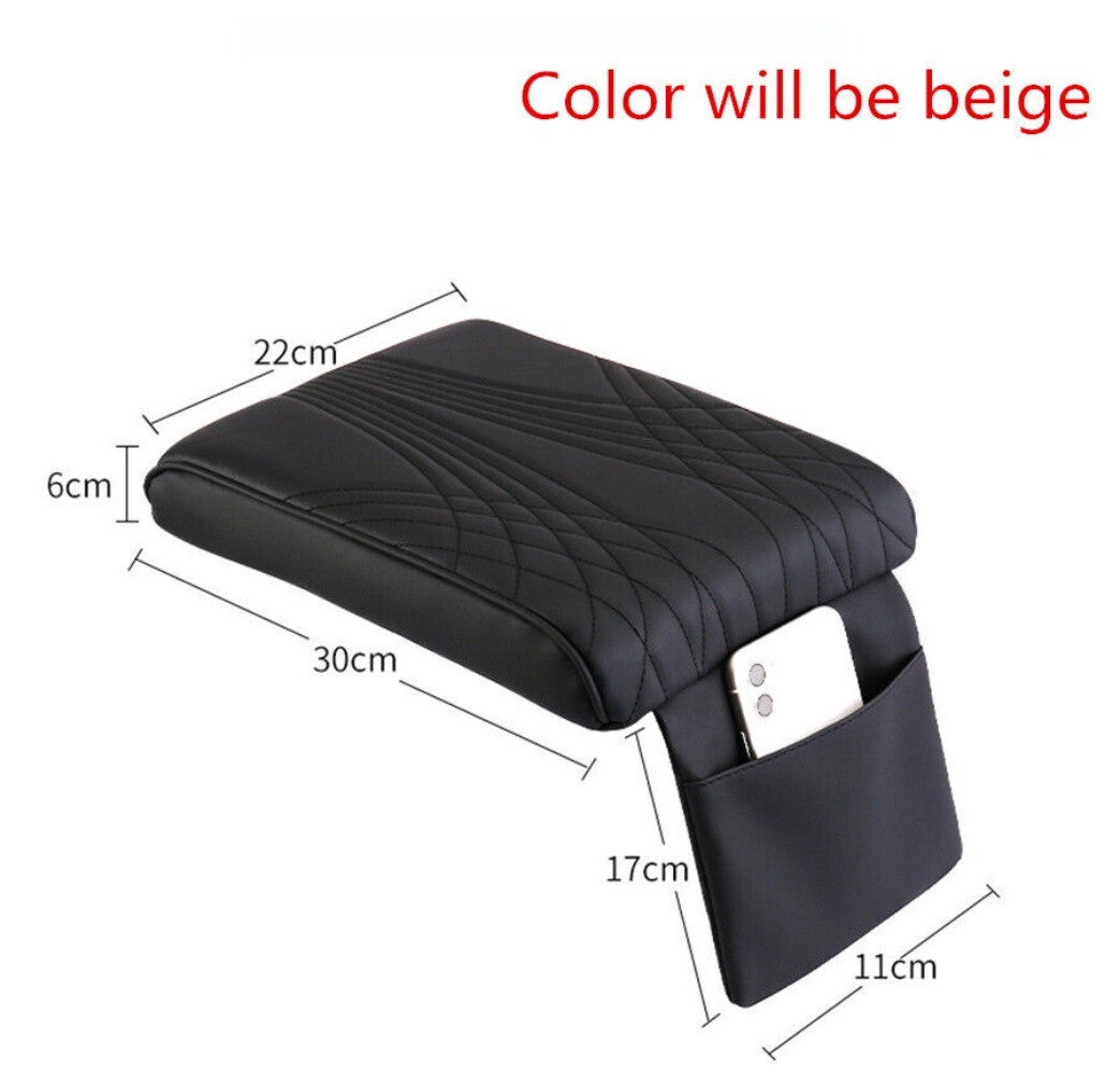 1x PU Leather Car Center Console Arm Rest Box Mat Armrest Cushion Protection n