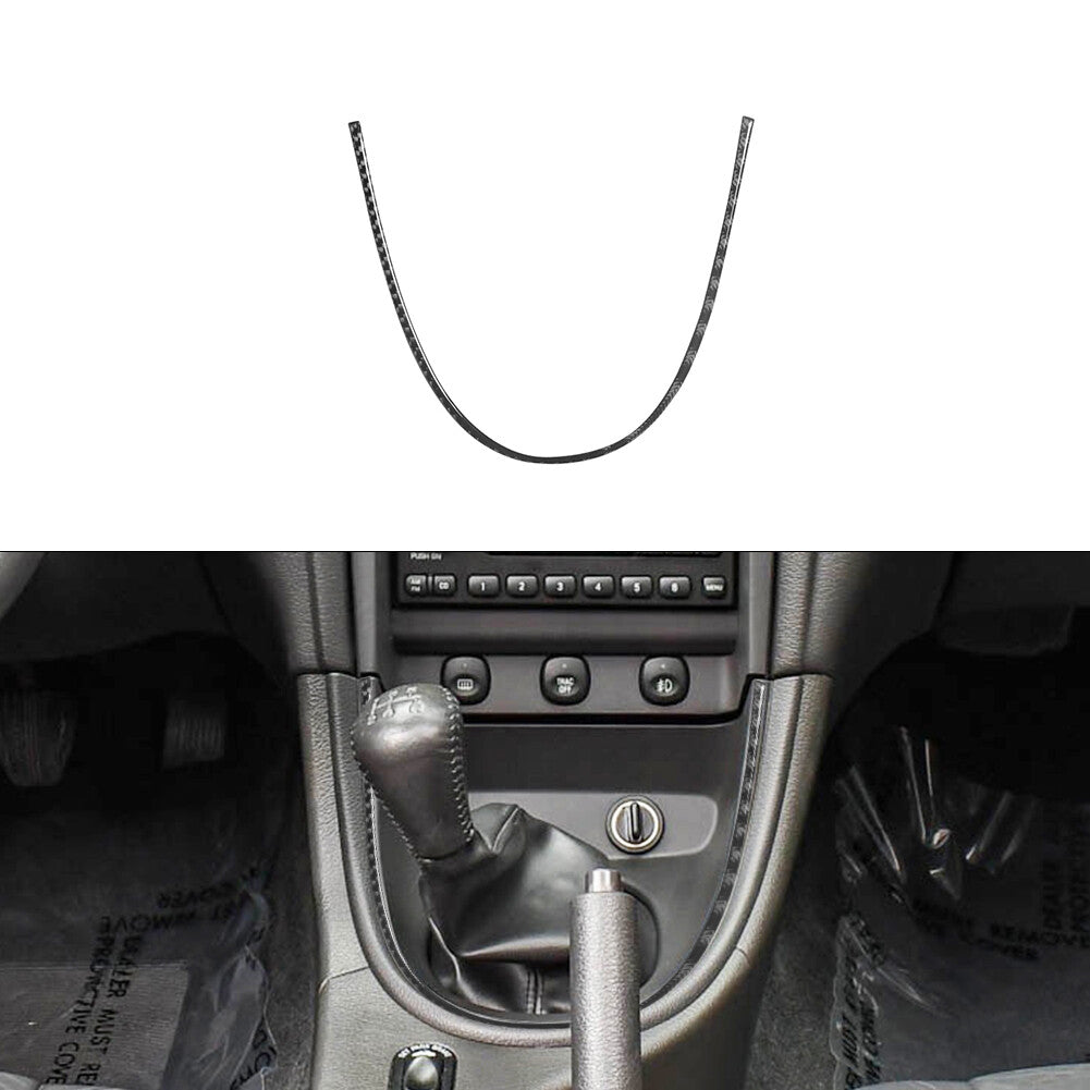 Carbon Fiber Gear Shift Frame Sticker Trim for Ford for Mustang Convertible 2001-04