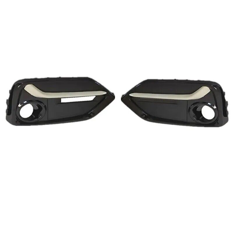 for Honda for Civic Hatchback 2020-2021 Pair Front Bumper Foglamp Trim Lid Bezel