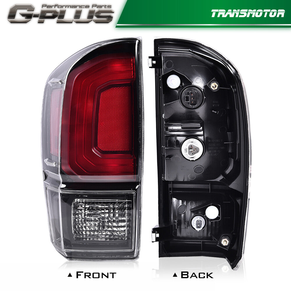 Fits 16-21 for Tacoma Black Bezel Tail Light Brake Light Driver Side - v