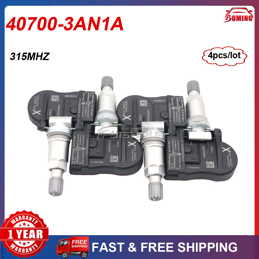 40700-3AN1A 4X New TPMS Tire Pressure Sensor for Nissan Leaf Sentra Versa 315Mhz