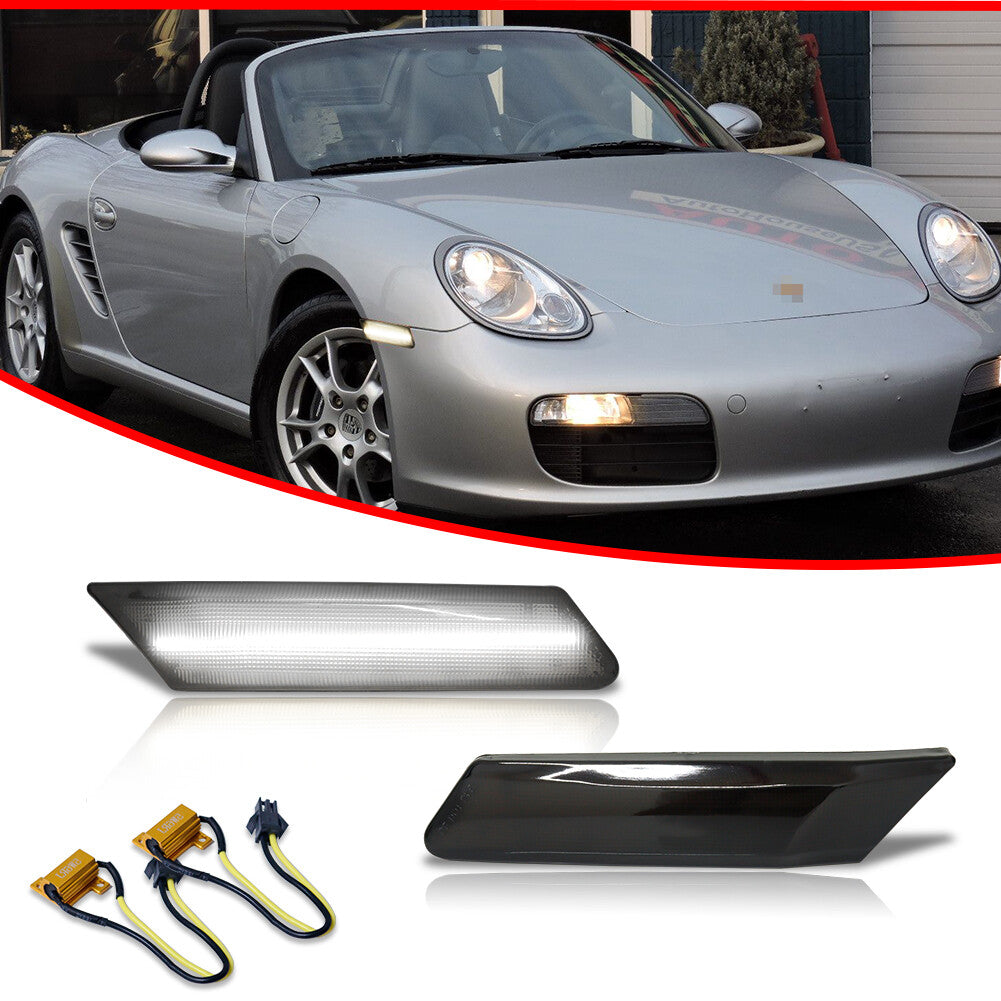 Side marker corner parking lights one pair set for 05-12 for 911 997 987 - v