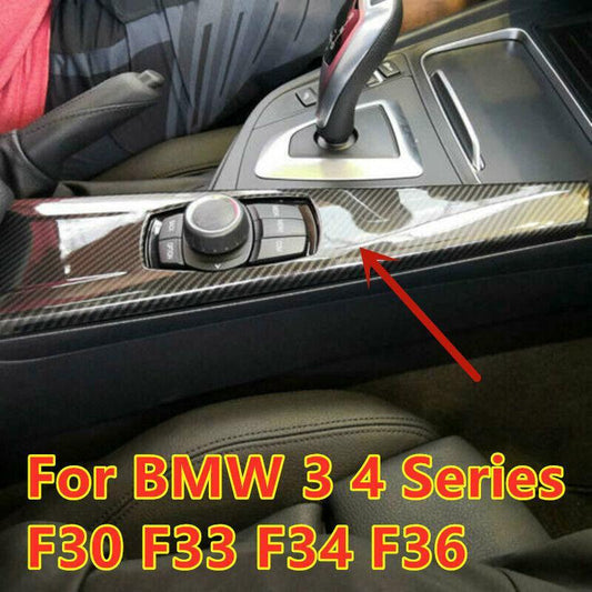 Carbon Fiber Multimedia Panel Cover Trim for BMW 3 4 Series F30 F33 F34 F36 Q