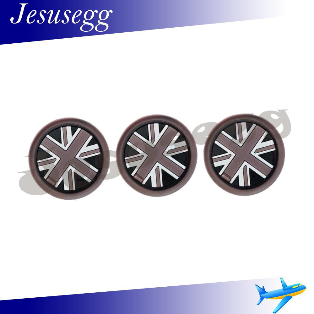 3Pcs Union Jack Anti-Slip Cup Pad Mat Kit for Mini Cooper JCW R55 R56 R57 R58 Q