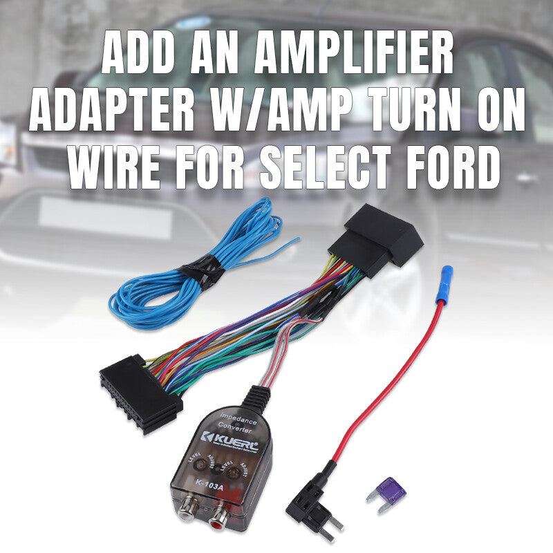Factory Radio Stereo PlugPlay Add Subwoofer Amplifier Harness Adapter for Ford