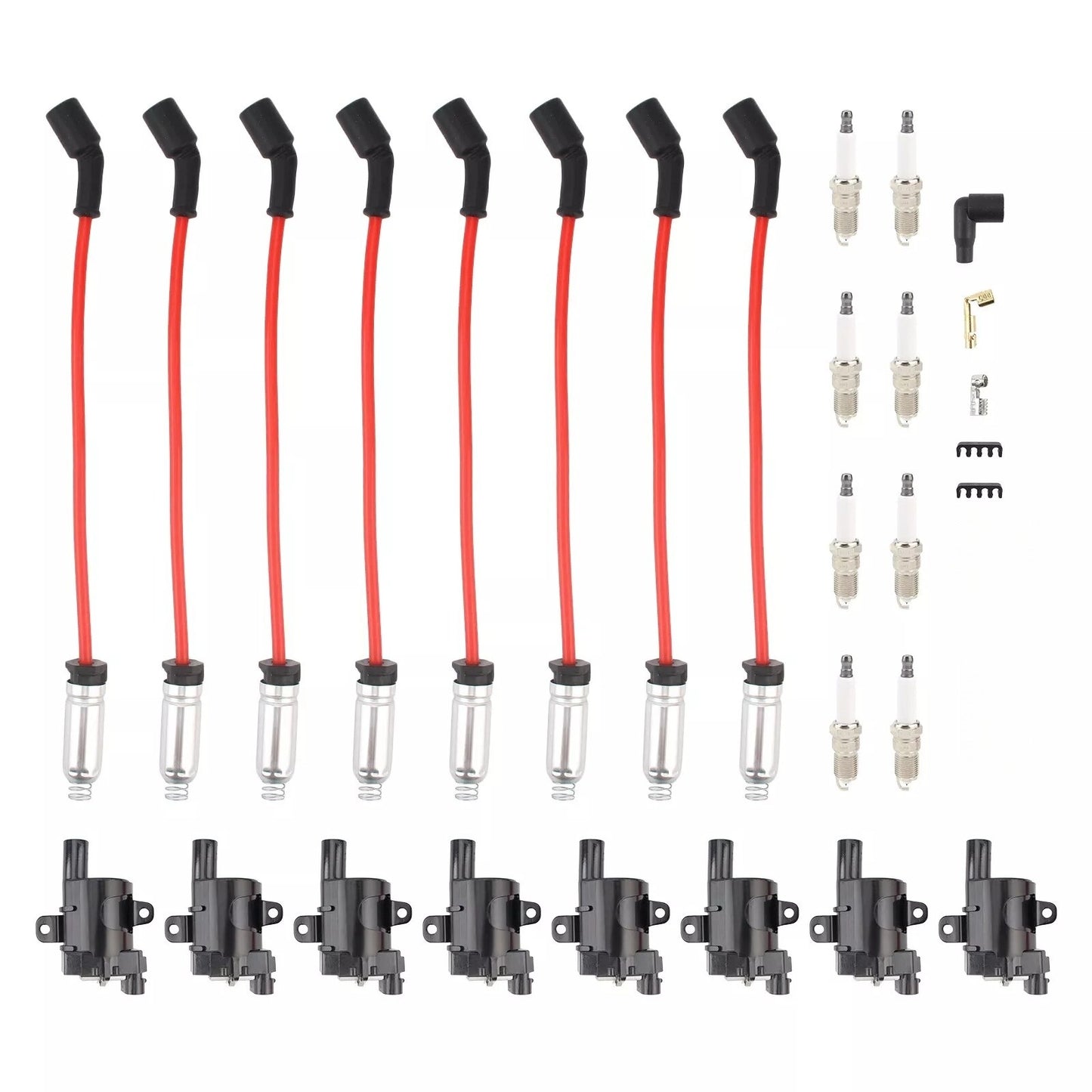 8 Performance Ignition Coil UF262&Wire Set&Spark Plug for Chevy for GMC for Sierra for Yukon n