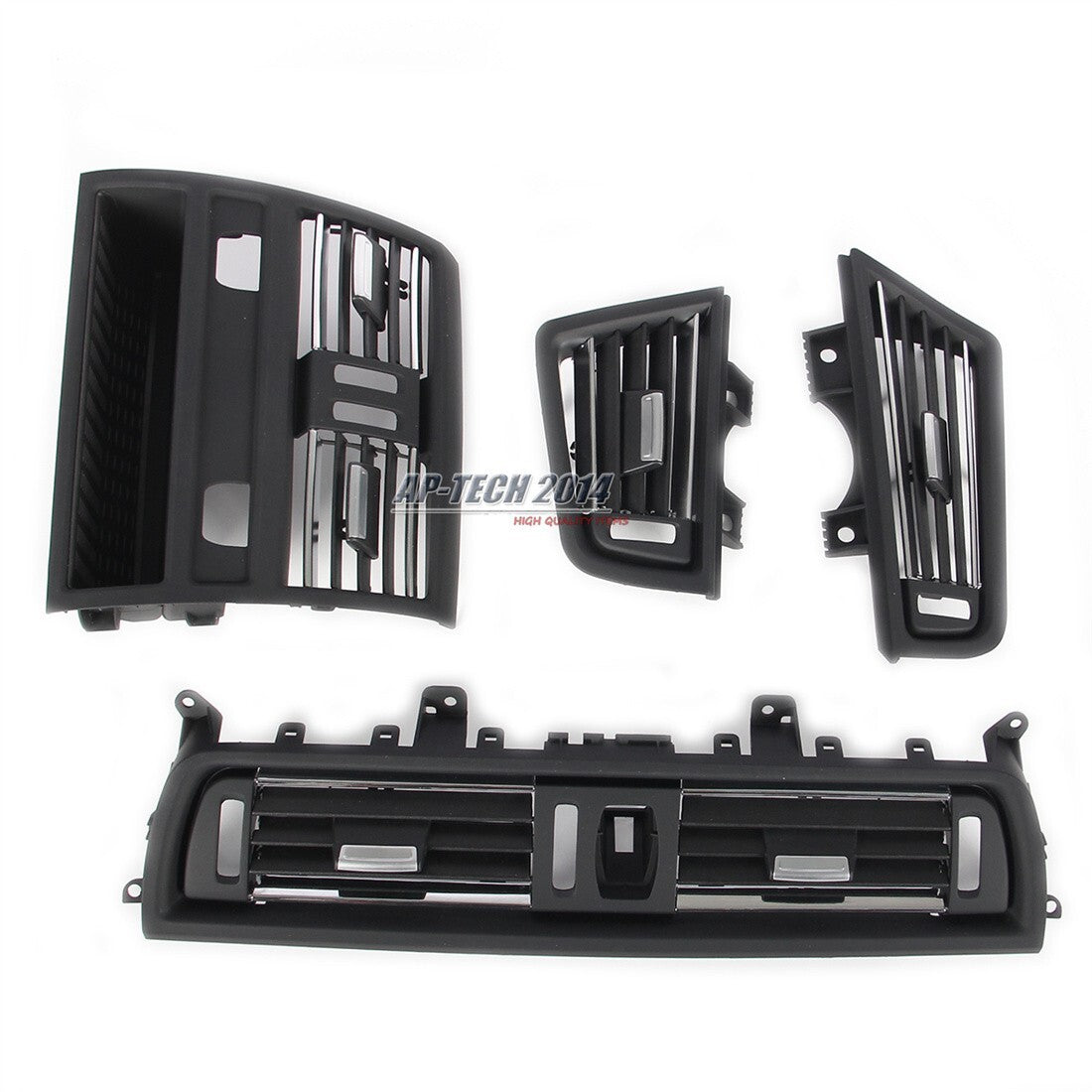 4* Dash AC Air Outlet Vent Kit Silver Trim Fit for BMW 520i 525i 530i 5 Series Q