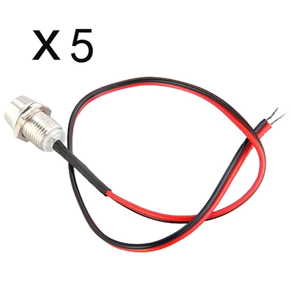 5Pack 22cm Multi Colors Car LED Indicator Light Bulb Warning Light Lamp E