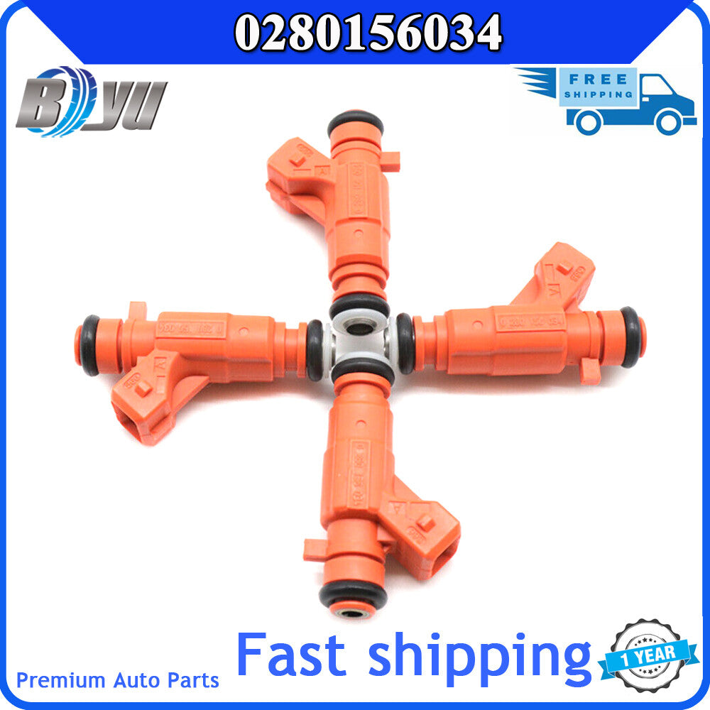 0280156034 Suitable for Citroen Xsara Berlingo for Peugeot 206 Partner 4x New Fuel Injectors