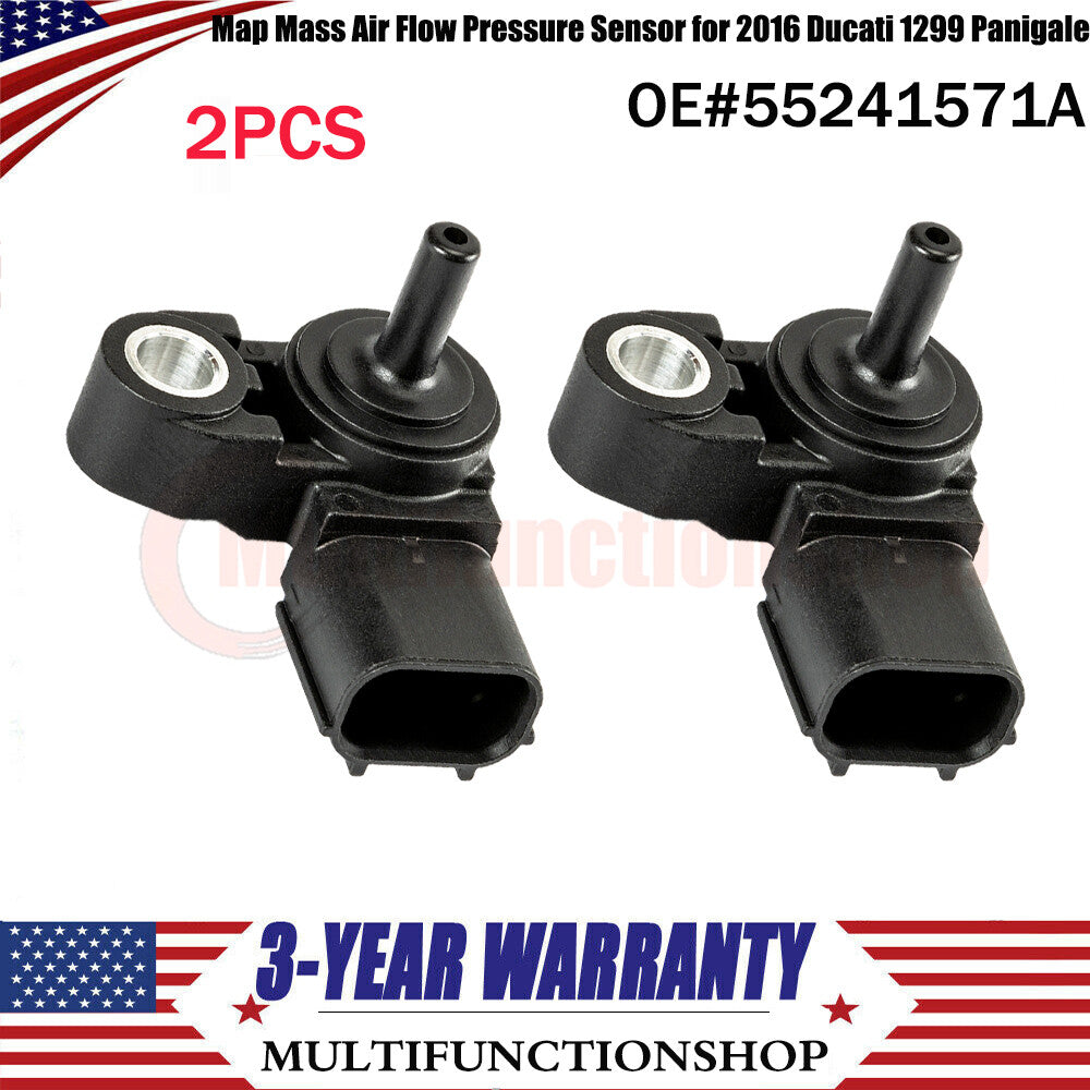 2PCS Map Mass Air Flow Pressure Sensor 55241571A for Ducati 1299 Panigale 15-17 Q