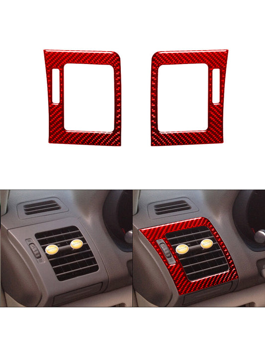 Carbon Fiber Digital A/C Control Frame Trim Cover for KIA Sedona 2015-2016 v
