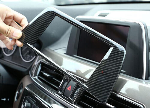 Central Console ABS Carbon Fiber Panel Trim Fit for BMW X2 2018-2021 Navigation