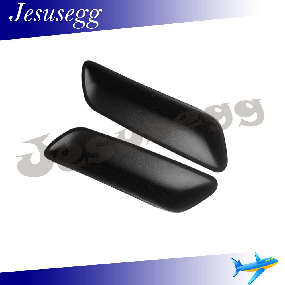 2x Black Side Hood Bezel Cover Trim Fit for Dodge for Ram 1500 2010-2019 Left+Right
