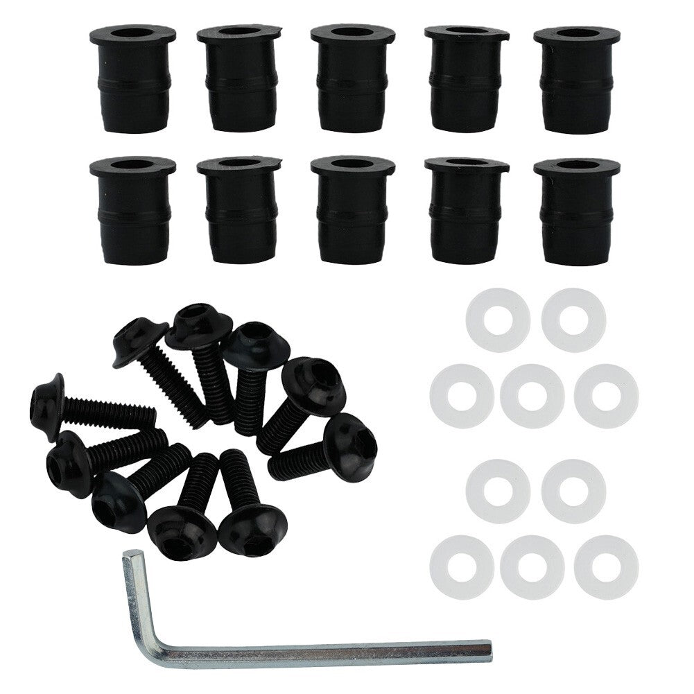 Screw Kit CNC Bolt Strength Windshield Accessory Aluminum+plastic Black v