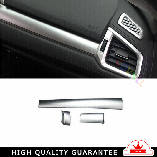 Middle Console Dashboard Strip Trim for Honda for Civic 10th 2016-2021 Silver Matte
