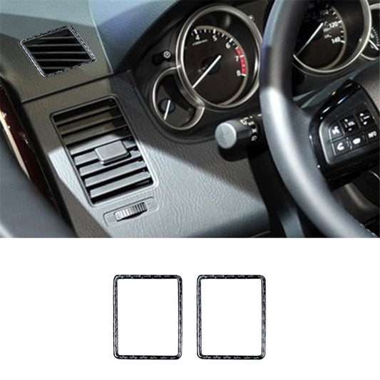 2X Carbon Fiber Dashboard Air Vent Outlet Cover Trim for Mazda CX-9 2010-2015