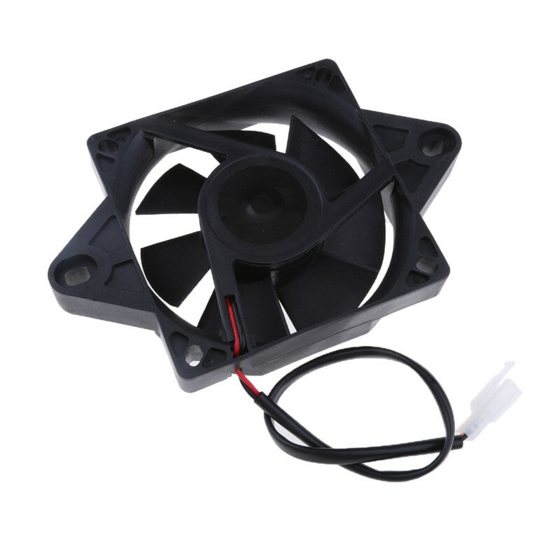 Motorcycle Atv Mx Black 12 Volt Oil Cooler Electric Engine Cooling Fan Radiator