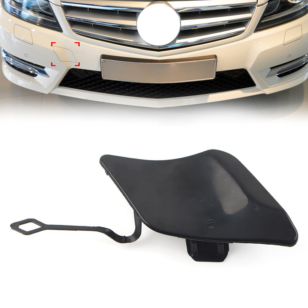 Front Bumper Tow Hook Eye Cover Black for Mercedes-Benz C Class W204 S204 C204